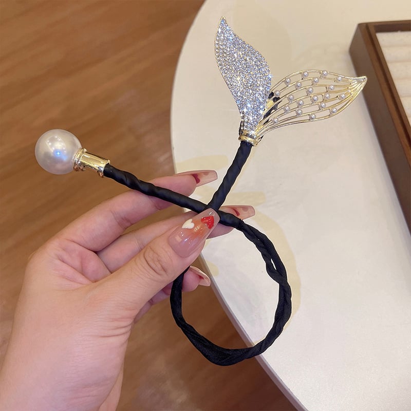 Barrette à cheveux avec fleur en strass