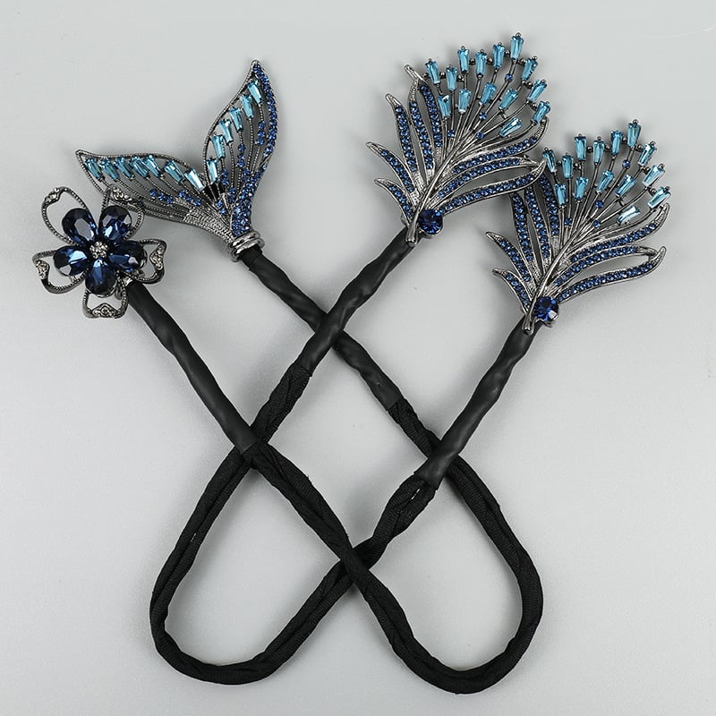 Barrette à cheveux avec fleur en strass