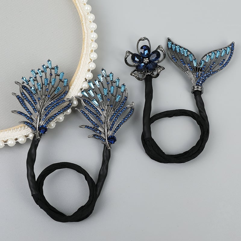 Barrette à cheveux avec fleur en strass