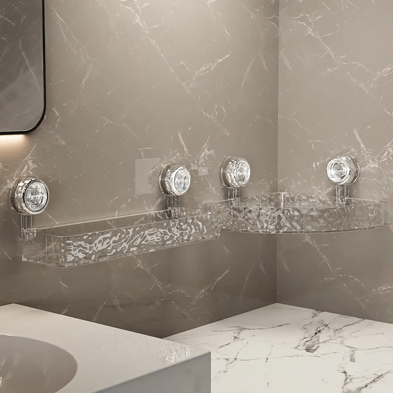 Étagère de rangement mural transparent sans perçage