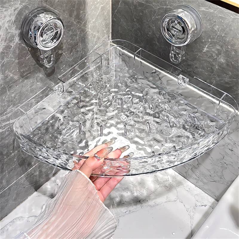 Étagère de rangement mural transparent sans perçage