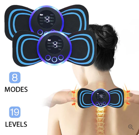 🔥Achetez 2 et obtenez 1 gratuit🎁Masseur Portable avec 8 Modes et Écran LCD - Mini Stimulateur Musculaire pour Soulagement de la Douleur