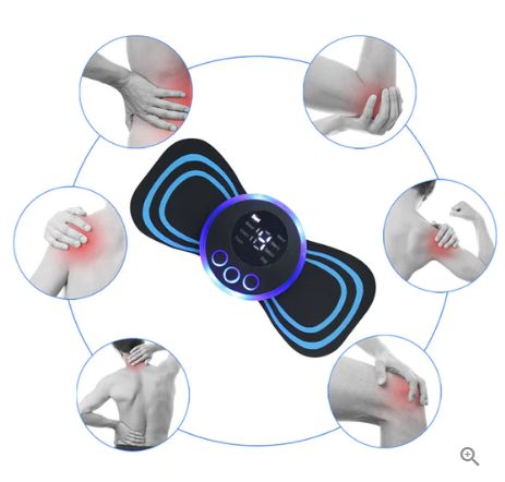 🔥Achetez 2 et obtenez 1 gratuit🎁Masseur Portable avec 8 Modes et Écran LCD - Mini Stimulateur Musculaire pour Soulagement de la Douleur