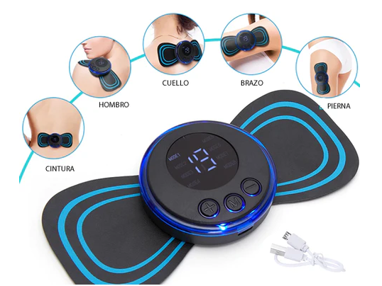 🔥Achetez 2 et obtenez 1 gratuit🎁Masseur Portable avec 8 Modes et Écran LCD - Mini Stimulateur Musculaire pour Soulagement de la Douleur