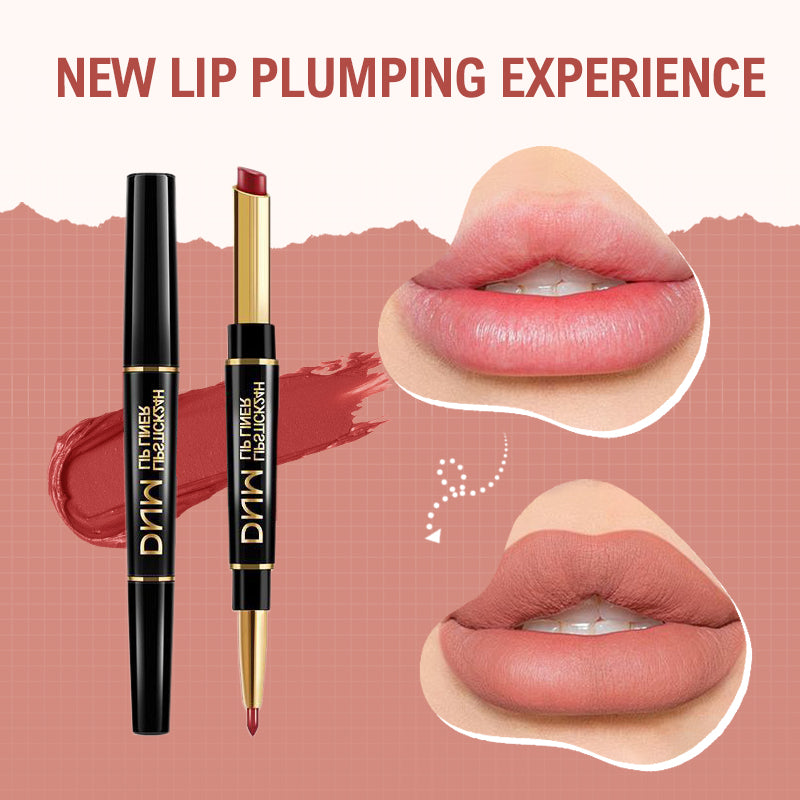 💄2-en-1 Rouge à lèvres imperméable Lipliner