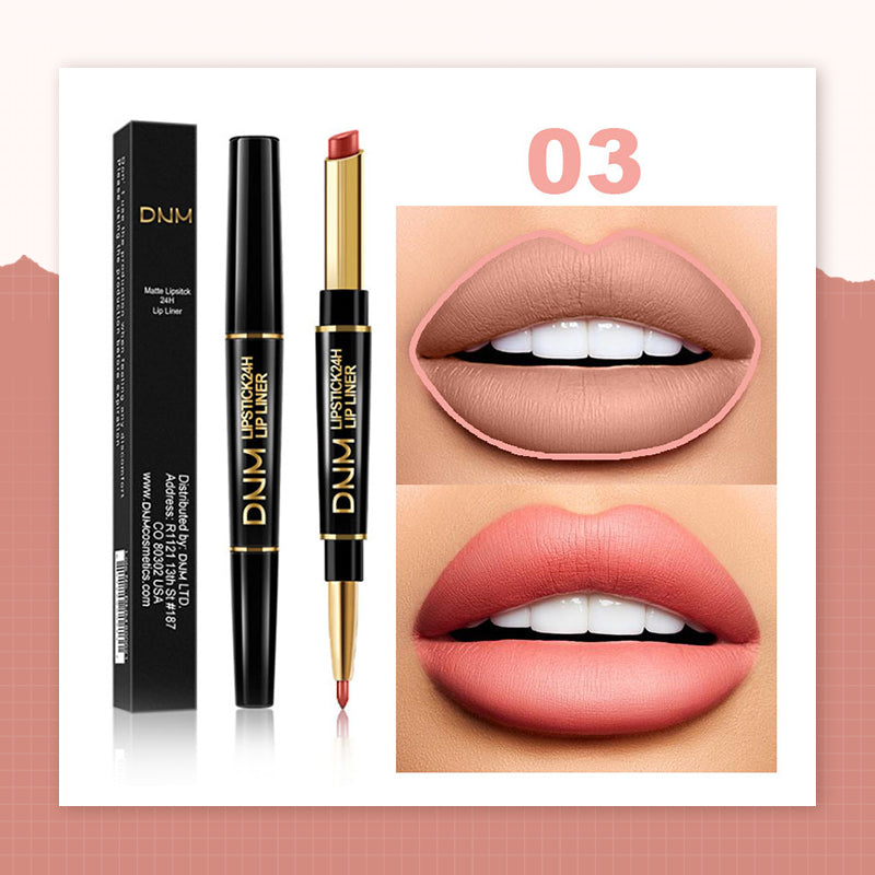 💄2-en-1 Rouge à lèvres imperméable Lipliner