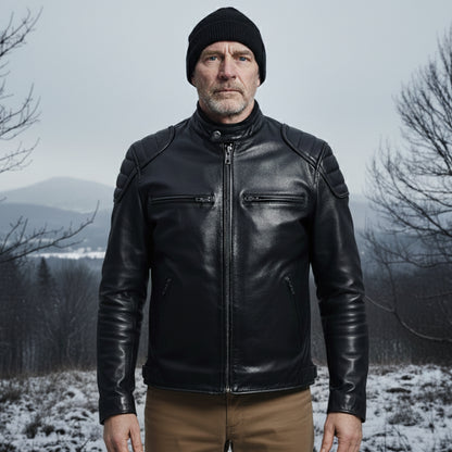StreetKnight™ – Vintage Genuine Leather Jacket