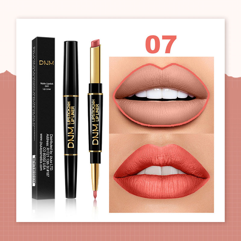 💄2-en-1 Rouge à lèvres imperméable Lipliner