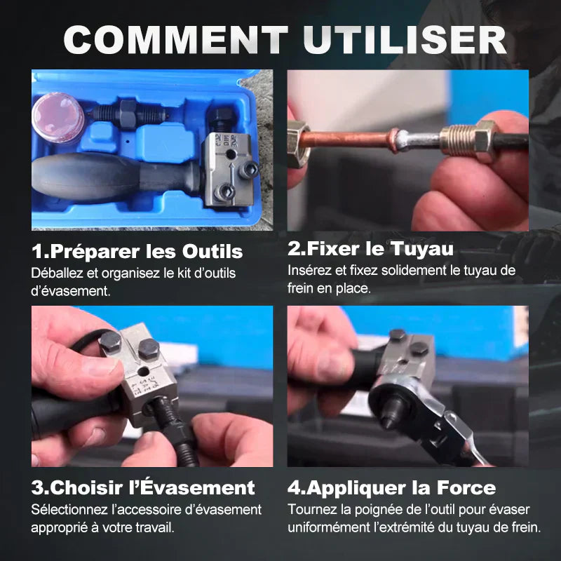 Kit Universel d'Outils d'Évasement de Tuyau de Frein Automobile