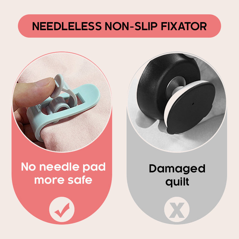 Pousbo® Fixateur de Couette Antidérapant sans Aiguille (12PCS)