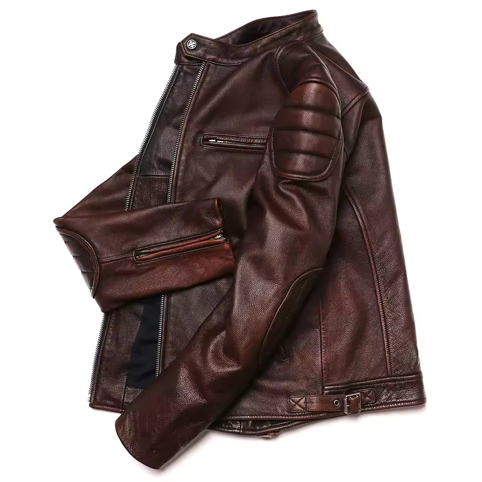 StreetKnight™ – Vintage Genuine Leather Jacket