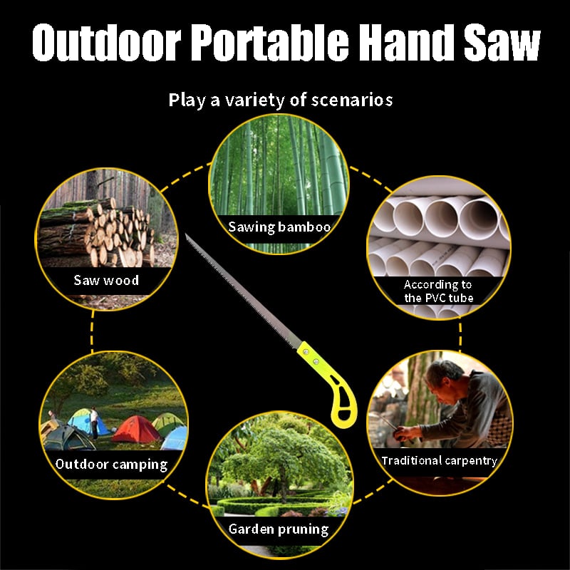 Scie à Main Portable Aiguisée pour Jardinage en Plein Air