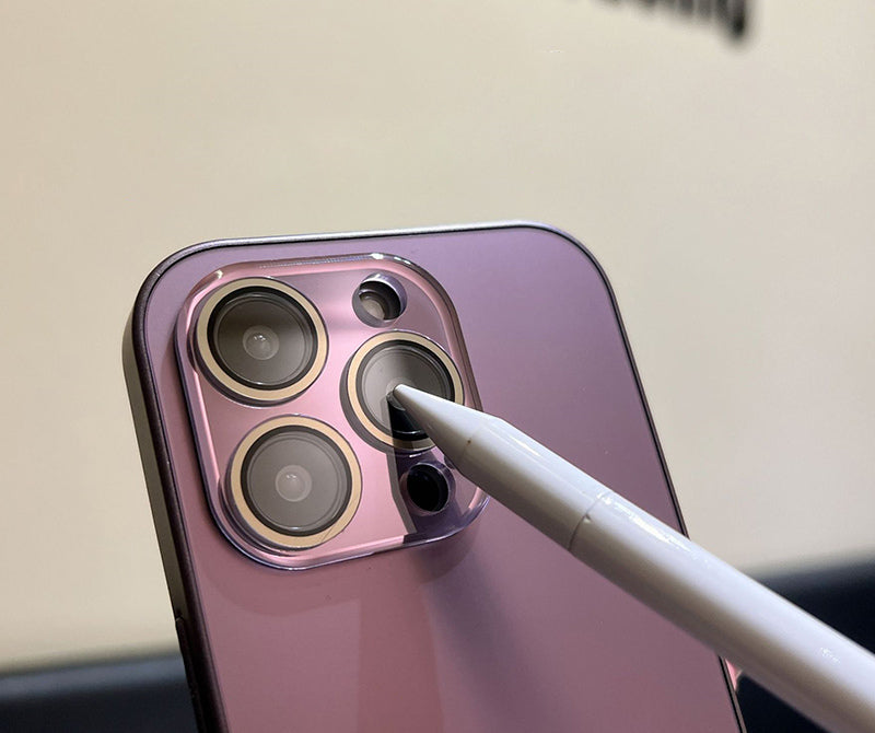 Coque protectrice en verre trempé acrylique mat électrodéposé pour iPhone