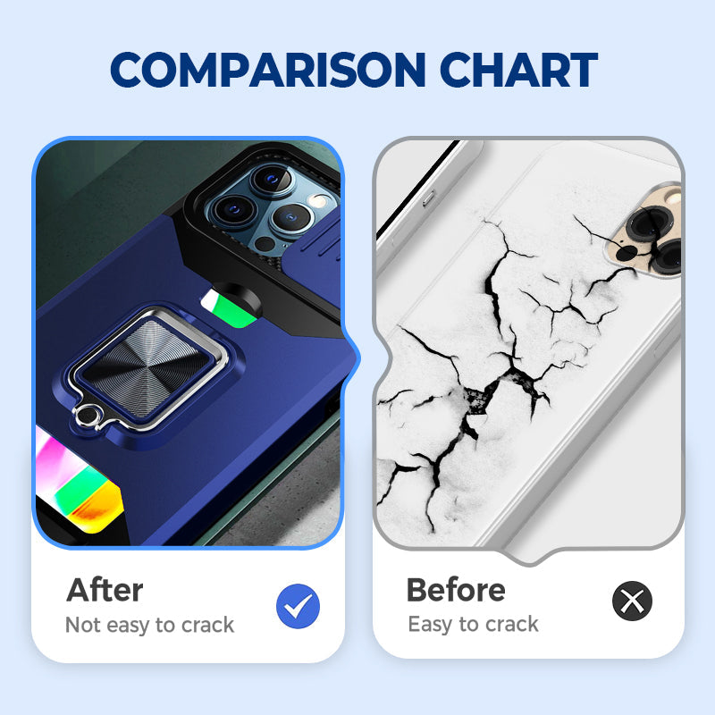 Étui antichoc pour téléphone portable avec couvercle coulissant pour appareil photo